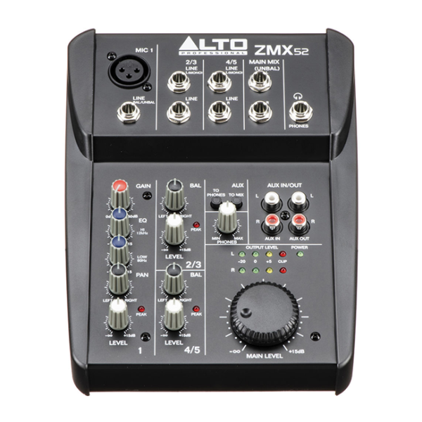 ALTO ZMX52 5-Channel Compact Mixer