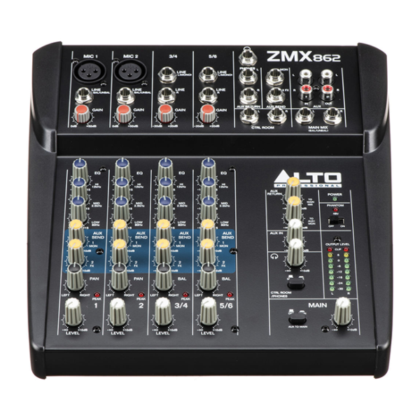 ALTO ZMX862 6-Ch Compact Mixer