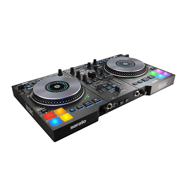 Hercules Jogvision DJ Controller with animated in-jog LED displays & Motion-sensor Effects for Serato DJ Lite - Image 2