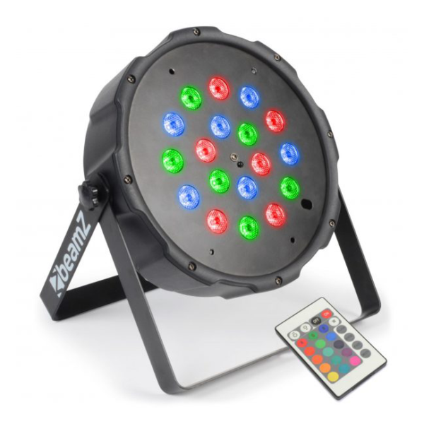 LED Par 64 Flatpar 18 x 1w RGB DMX IRC